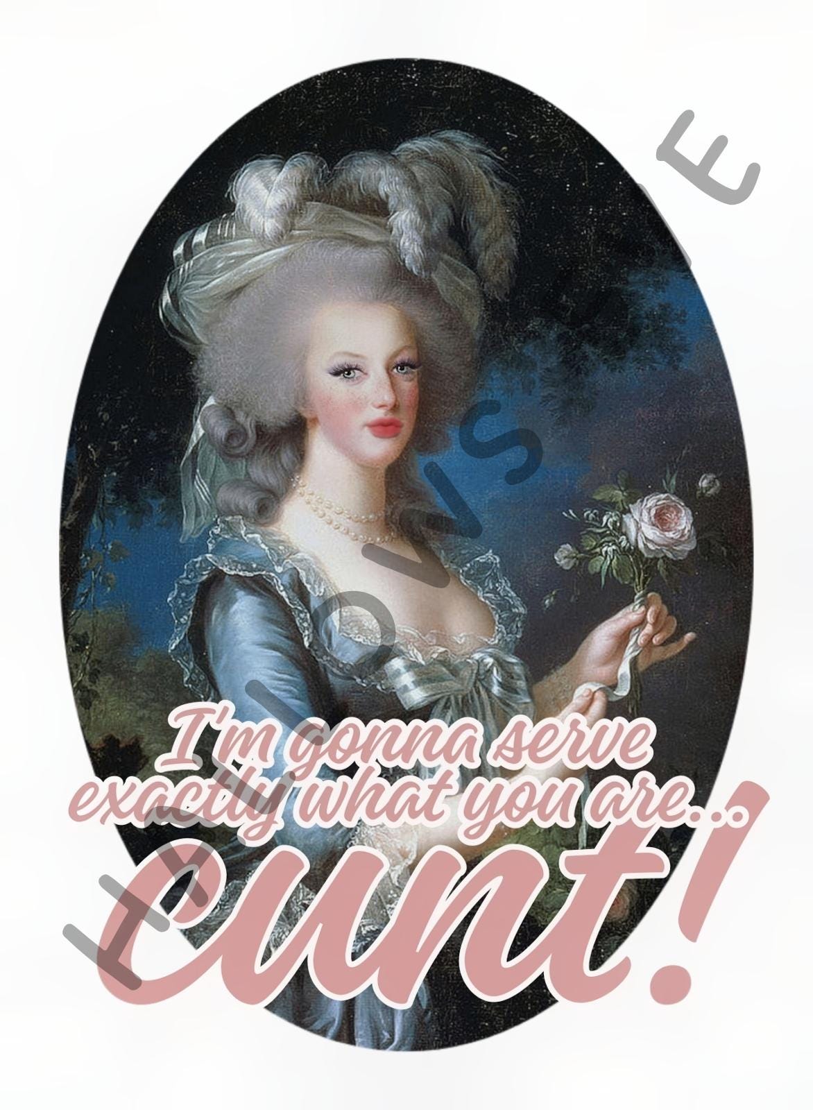 CUNTY MARIE- 5x7 Art Print Maximalist decor, Eclectic poster, Modern, Chic, Quirky, Altered art, Victorian inspired art