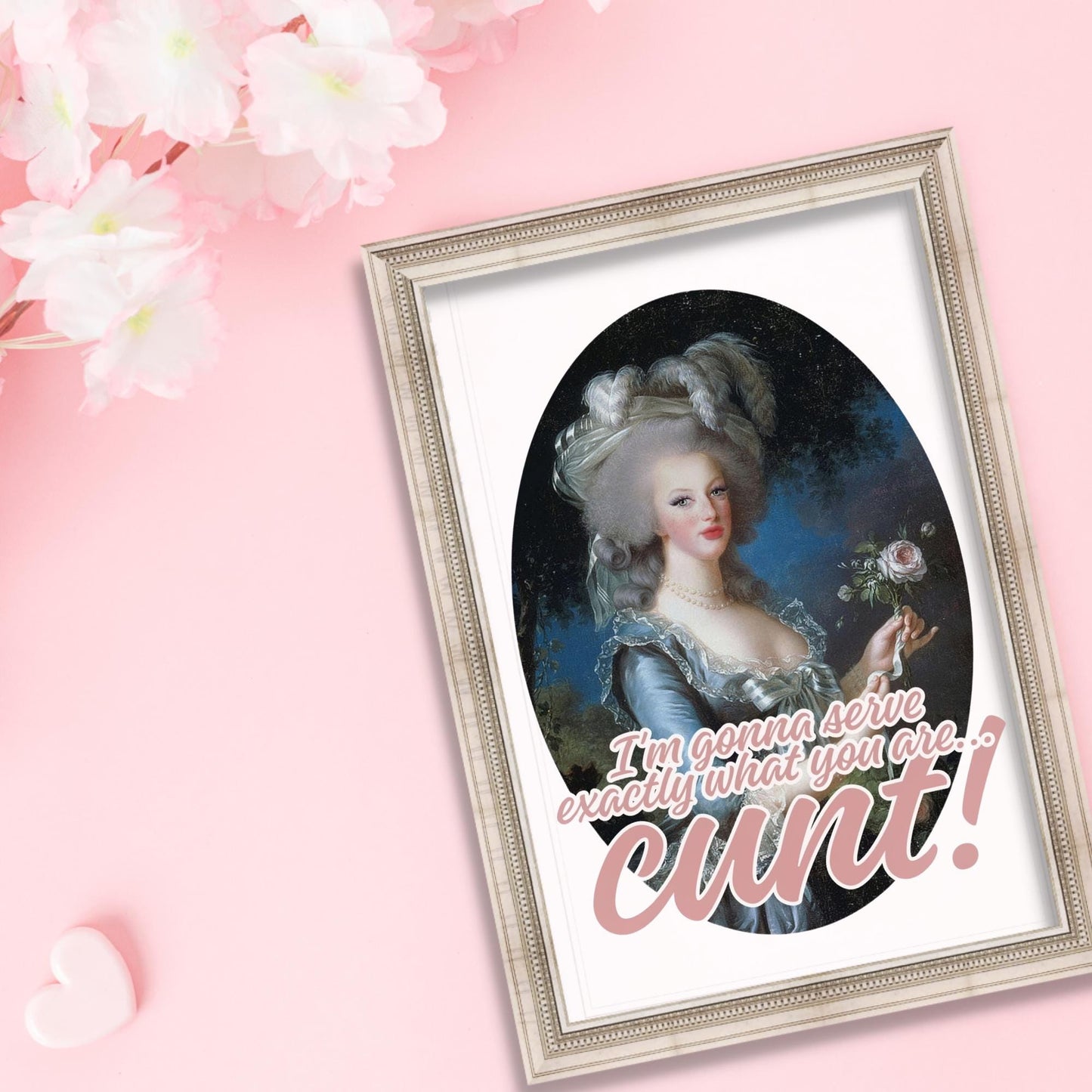 CUNTY MARIE- 5x7 Art Print Maximalist decor, Eclectic poster, Modern, Chic, Quirky, Altered art, Victorian inspired art