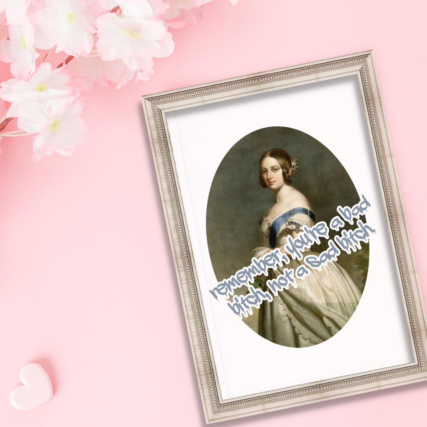 Bad Bitch 5x7 Art Print Maximalist decor, Eclectic poster, Modern, Chic, Quirky, Altered art, Victorian inspired art