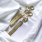 Luxe Tassle Rattlesnake Vertebrae Earrings