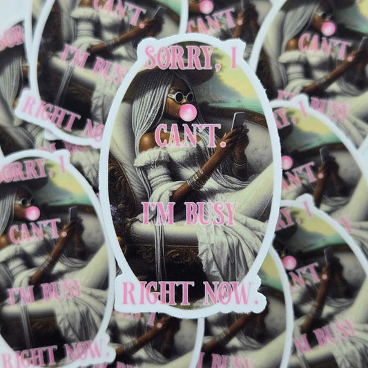 BOOKED & BUSY Vinyl Sticker Waterproof UVproof