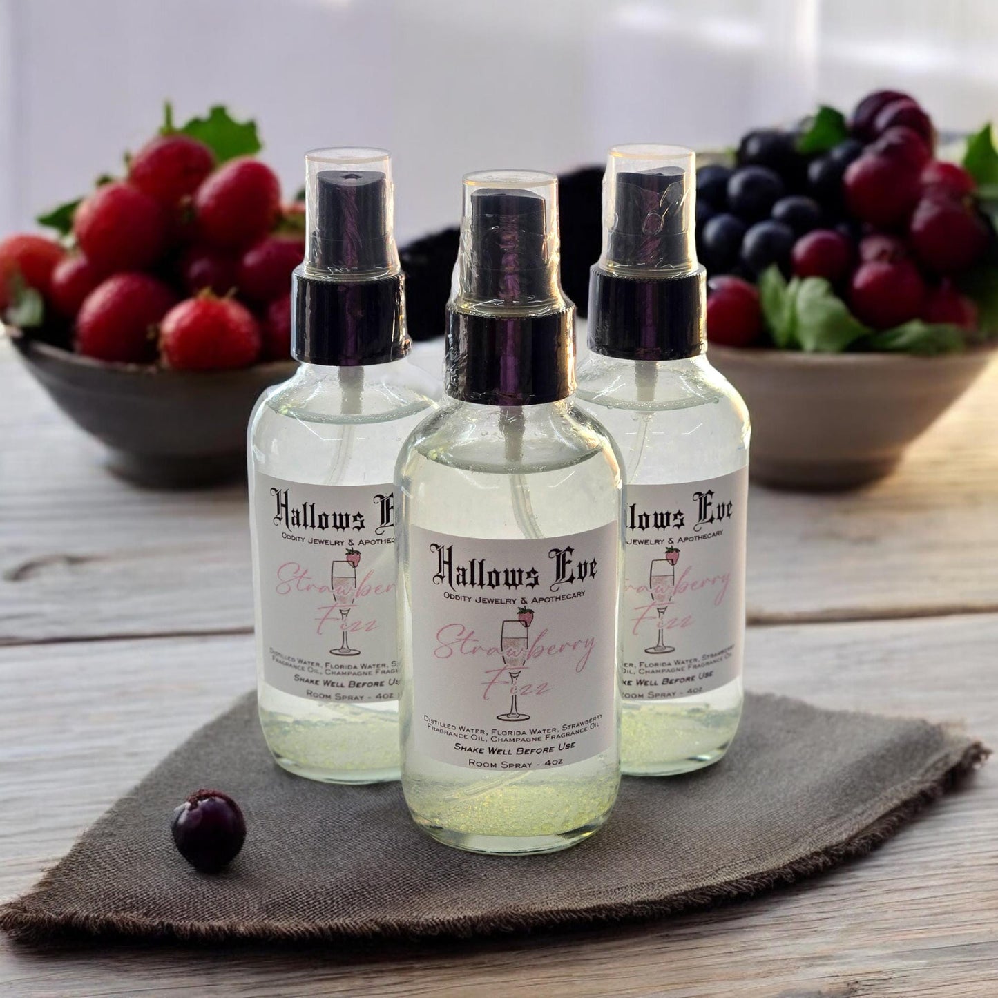 Strawberry Fizz Room Spray | 4oz | Strawberry & Champagne