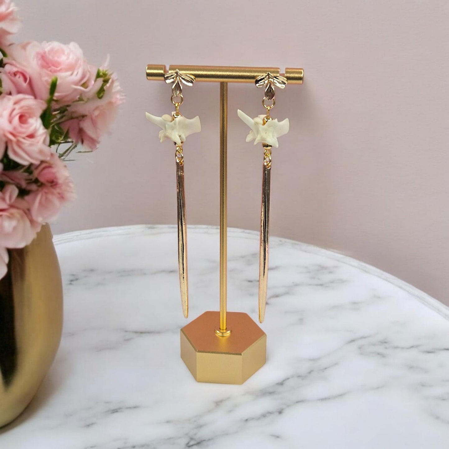 Rose & Dagger Earrings | Hallows Eve Oddity Jewelry