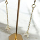 Figaro Chain Drops Rattlesnake Vertebrae Earrings