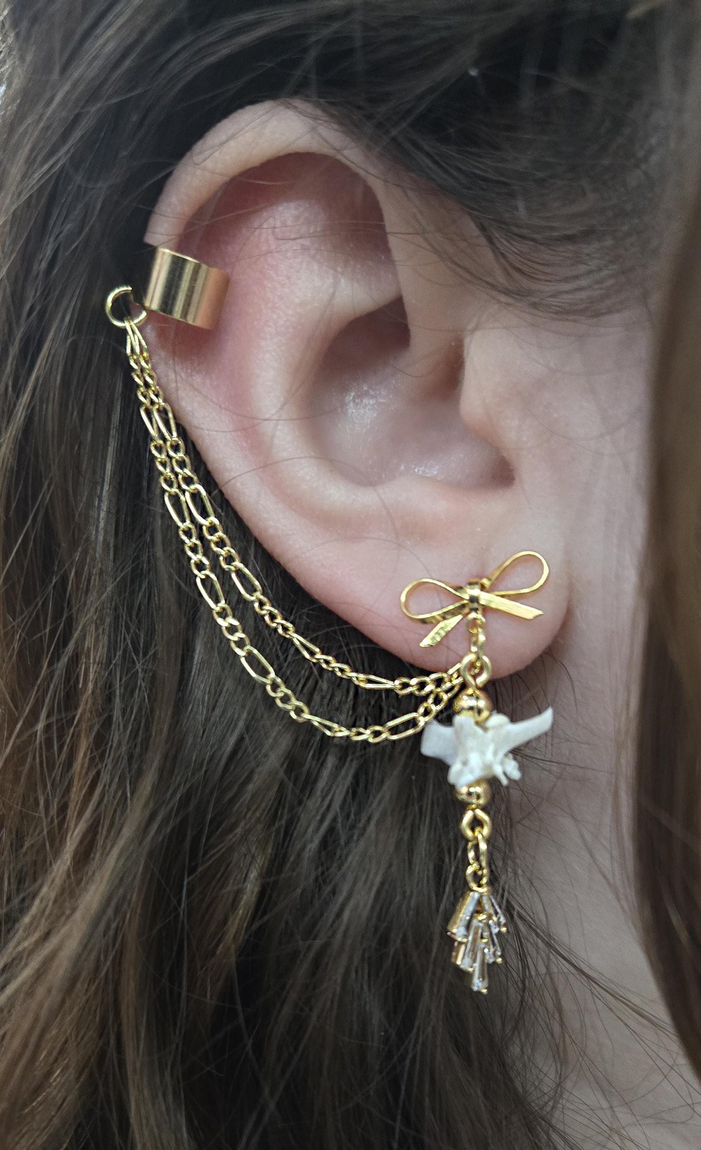 Coquette Cuff | Oddity Jewelry Rattlesnake Vertebrae Earrings