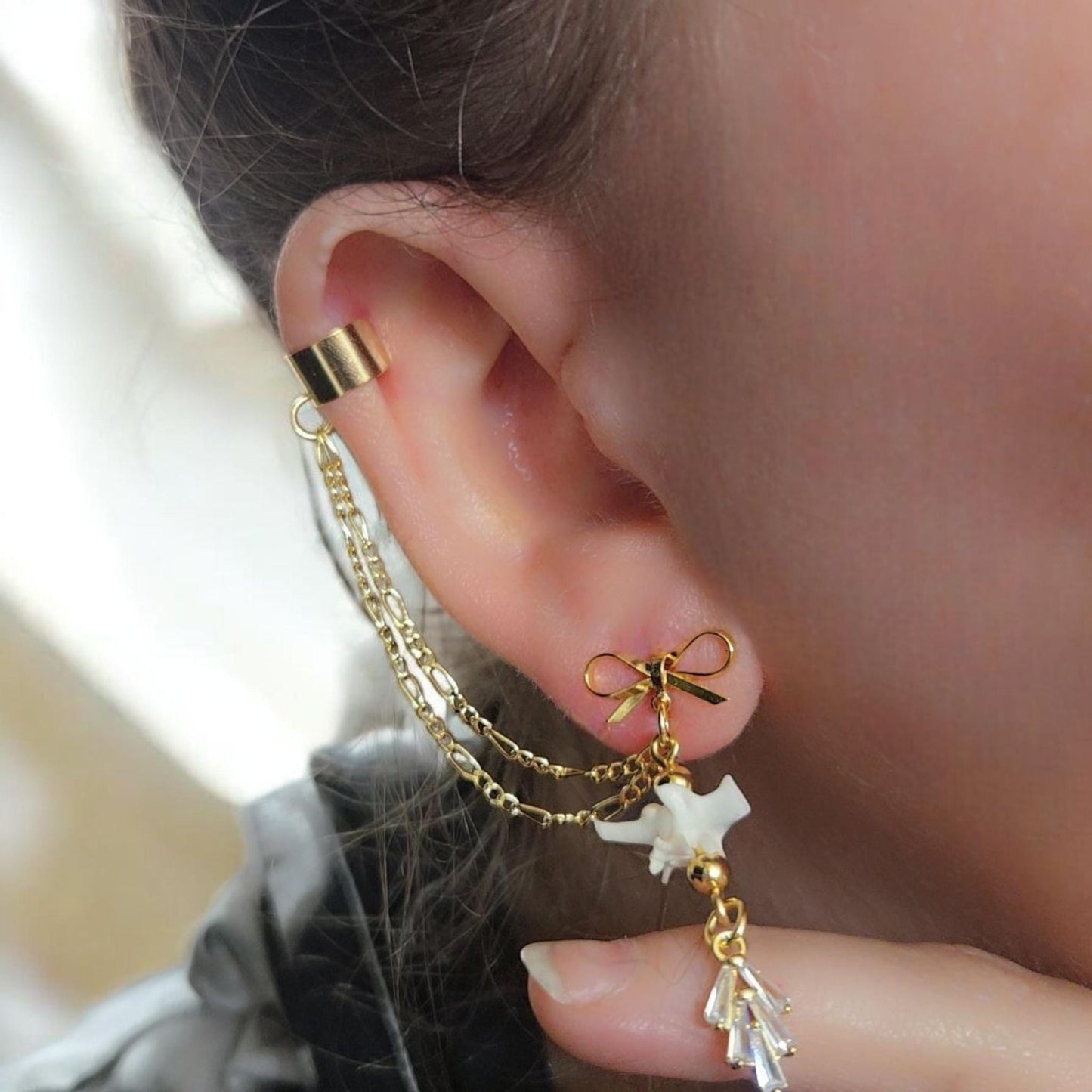 Coquette Cuff | Oddity Jewelry Rattlesnake Vertebrae Earrings