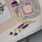 Violet Spire Earrings | Amethyst Crystal & Rattlesnake Bone Statement Earrings | Gothic Coquette Oddity Jewelry | Real Bone Earrings