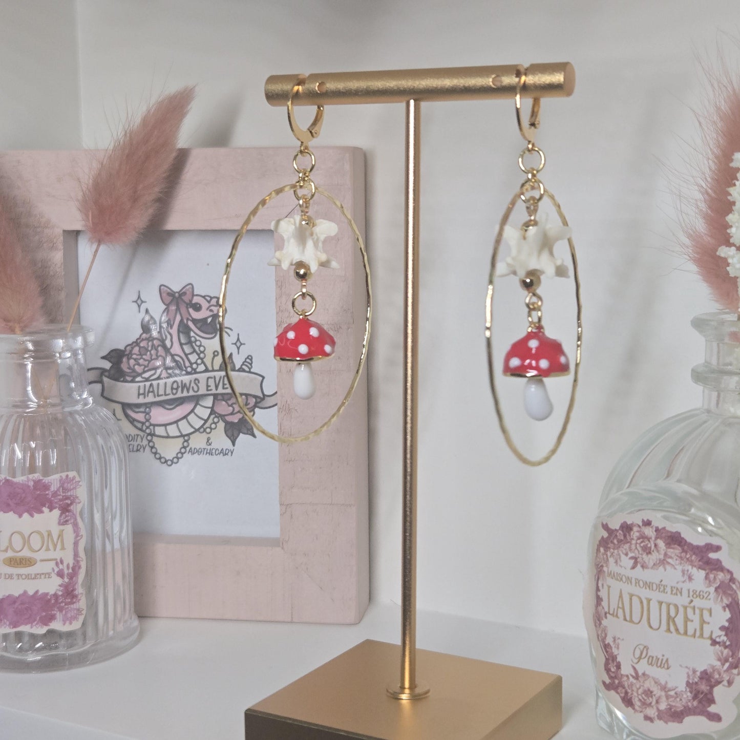 Fairy Ring Whispers | Oddity Earrings | Rattlesnake Vertebrae Earrings