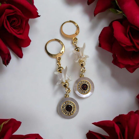 Blood Red Carpet Earrings | Oddity Jewelry | Rattlesnake Vertebrae Jewelry