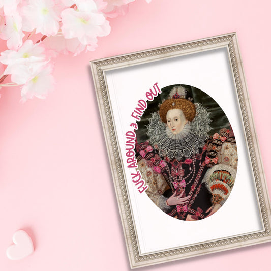 FAFO 5x7 Art Print Maximalist decor, Eclectic poster, Modern, Chic, Quirky, Altered art, Victorian inspired art