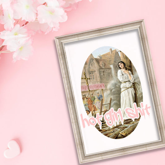 Hot Girl Ish 5x7 Art Print Maximalist decor, Eclectic poster, Modern, Chic, Quirky, Altered art, Victorian inspired art