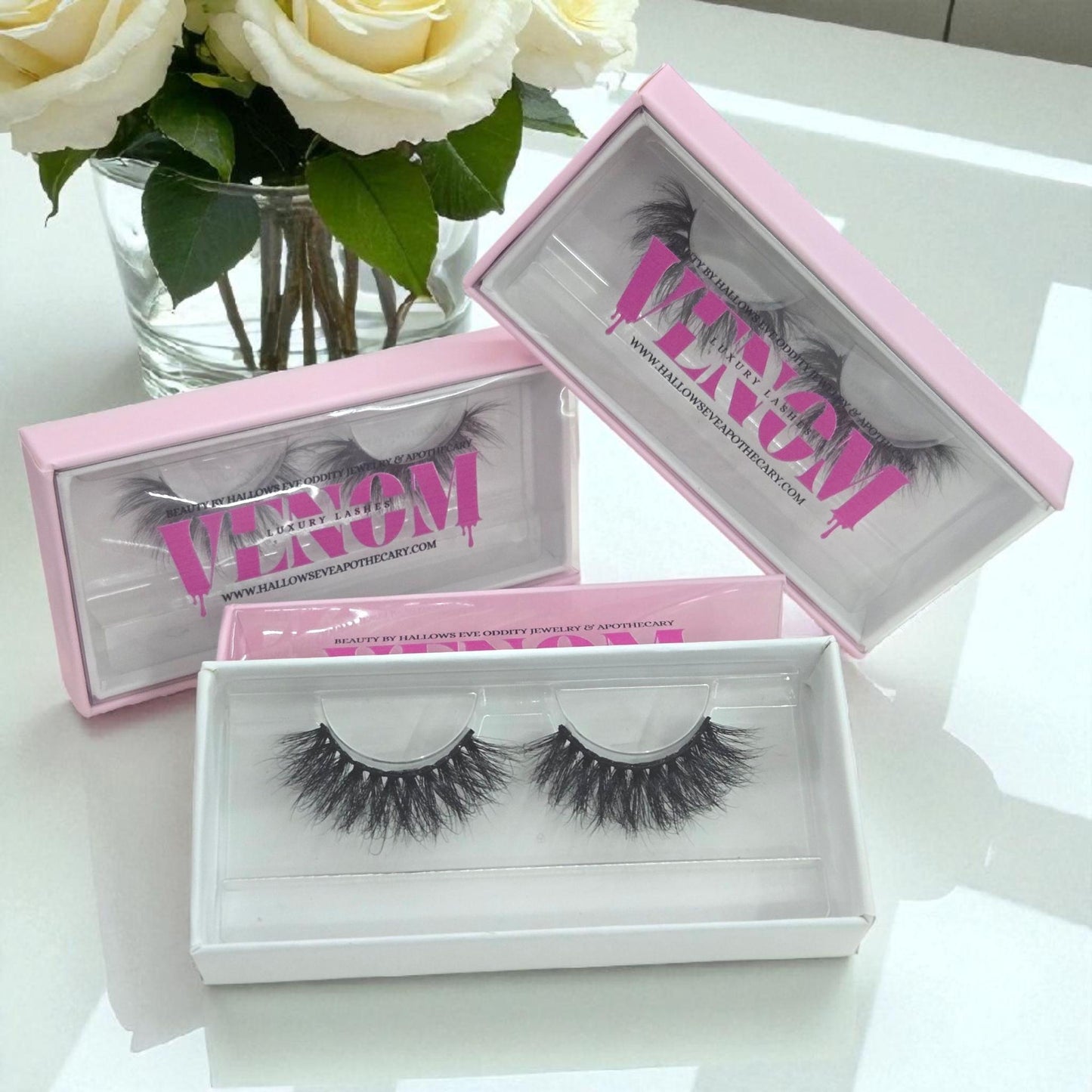 SHADE- Fluffy Wispy False Eyelashes: Venom Luxury Sultry Glam Lashes