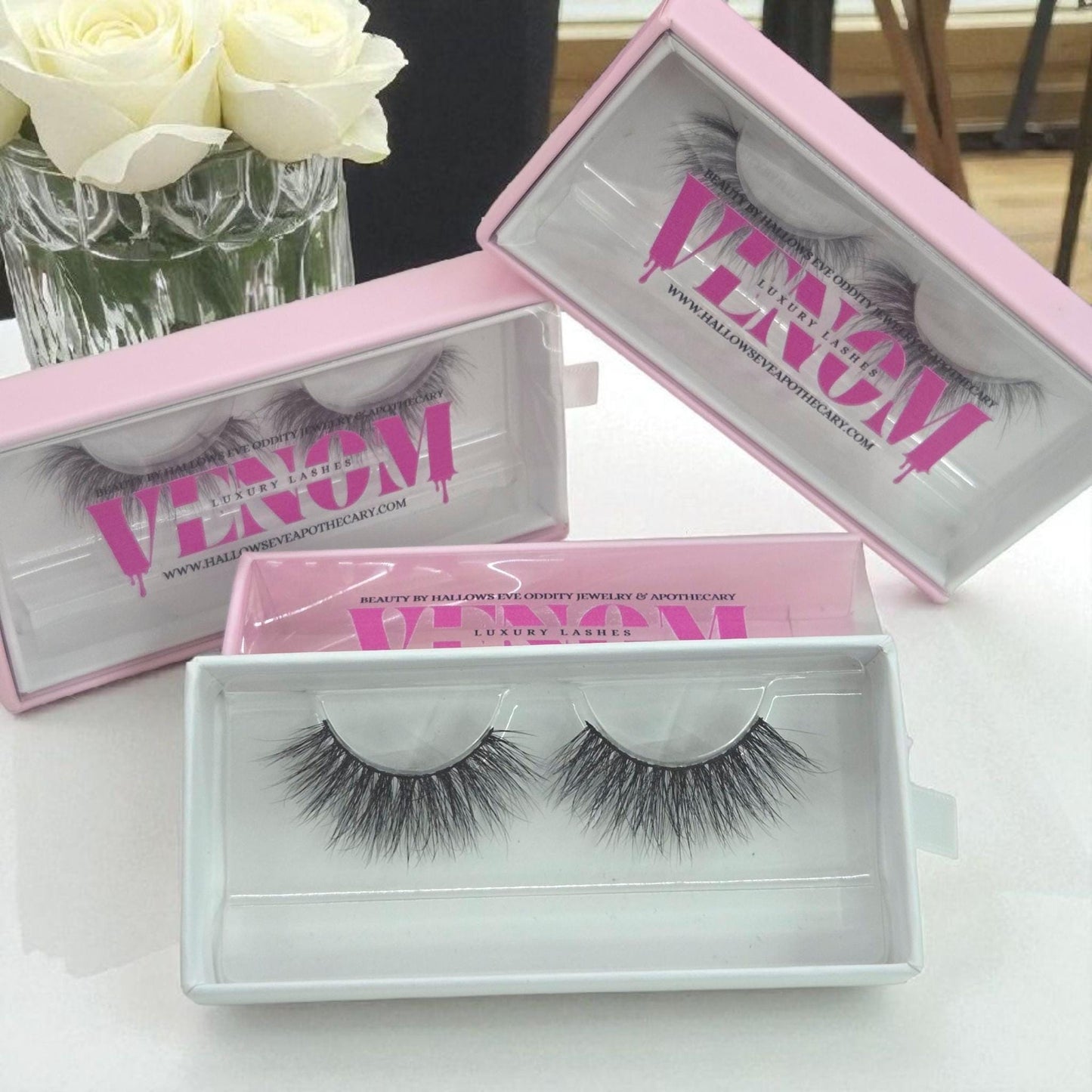 BLOCKED-Dramatic False Eyelashes: Venom Luxury Lashes, Bold Full Volume Glam